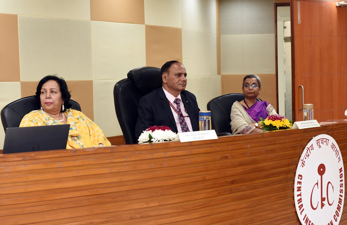Celebration of International women's day in CIC on 07-03-2025 in presence of Secretary/CIC along with female officers of CIC 